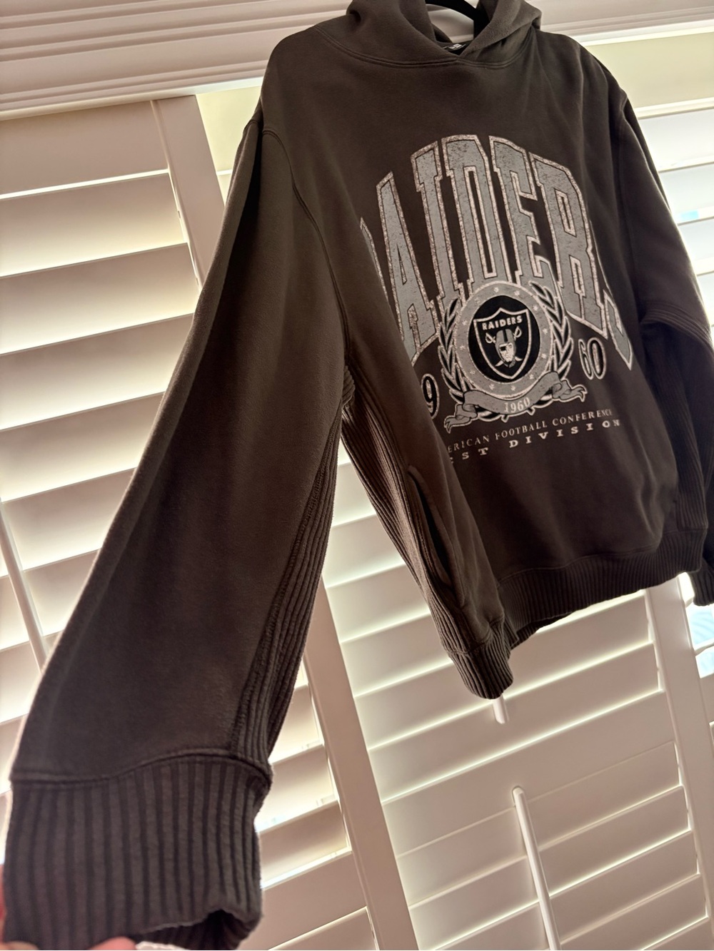 New Era Raiders Brown Hoodie with White Graphic - Picture 2 of 4